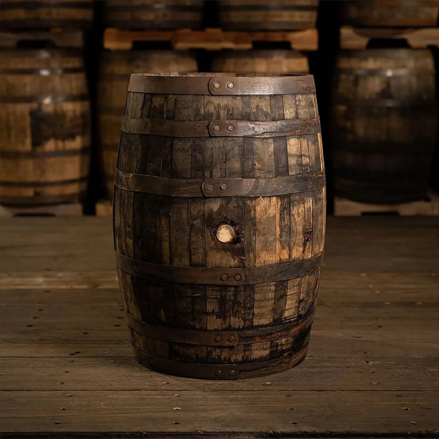 XMSJ Authentic Bourbon Barrel American White Oak Wood Decoration
