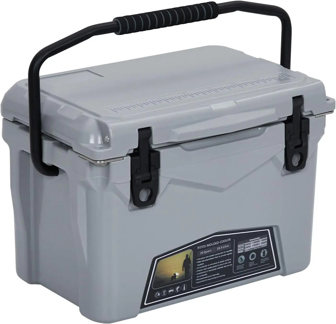 HiMISSH Portable Ice Cooler With Cup Holder And Accessories