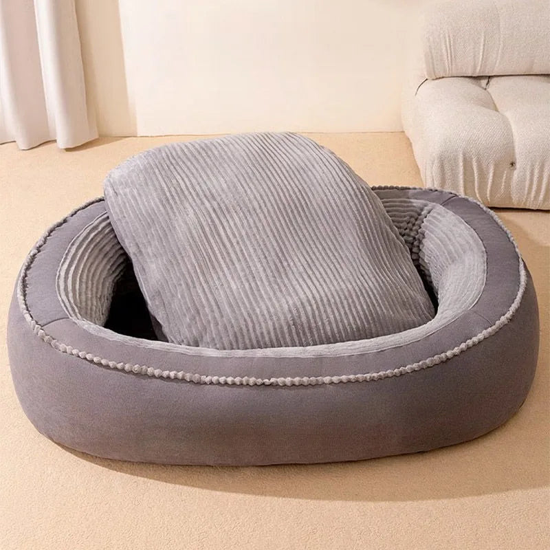 NONECN Pet Bed Donut Round Cushion For Dogs And Cats Soft Washable