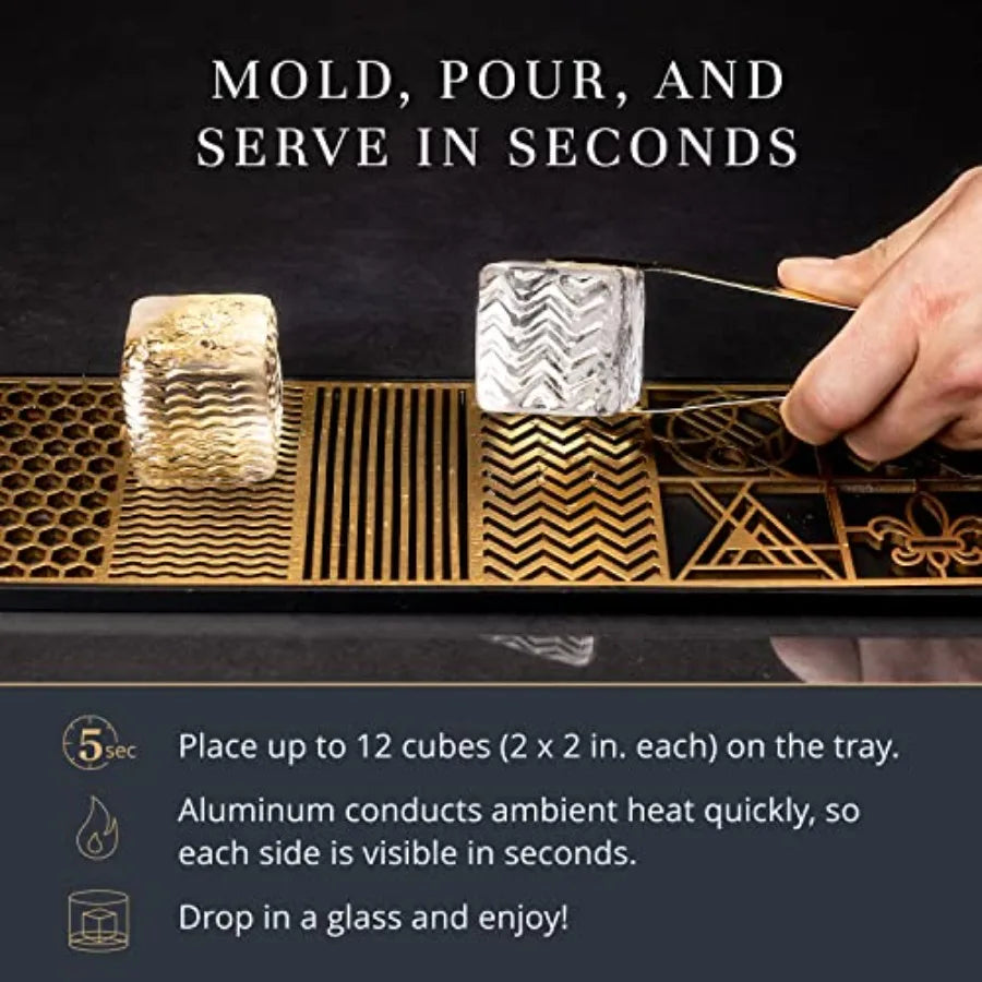 Clear Ice Cube Maker Tray For Fast Five Second Molds