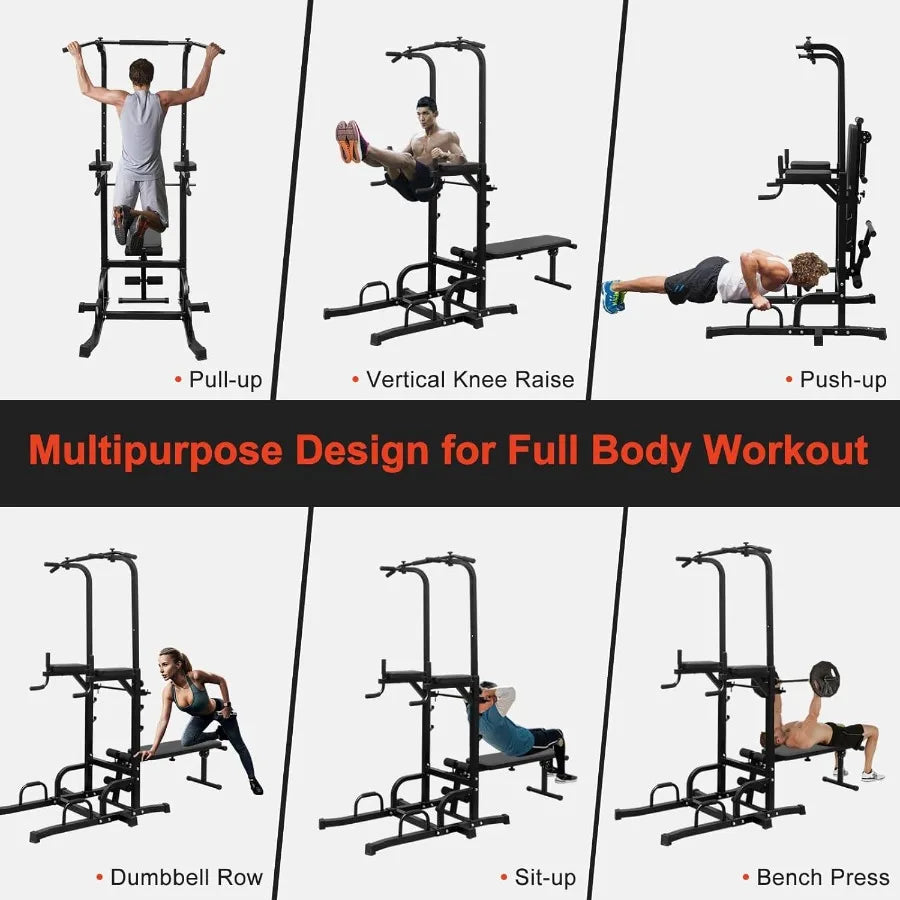 XMSJ Adjustable Dip Bar Station For Home Gym Multifunctional