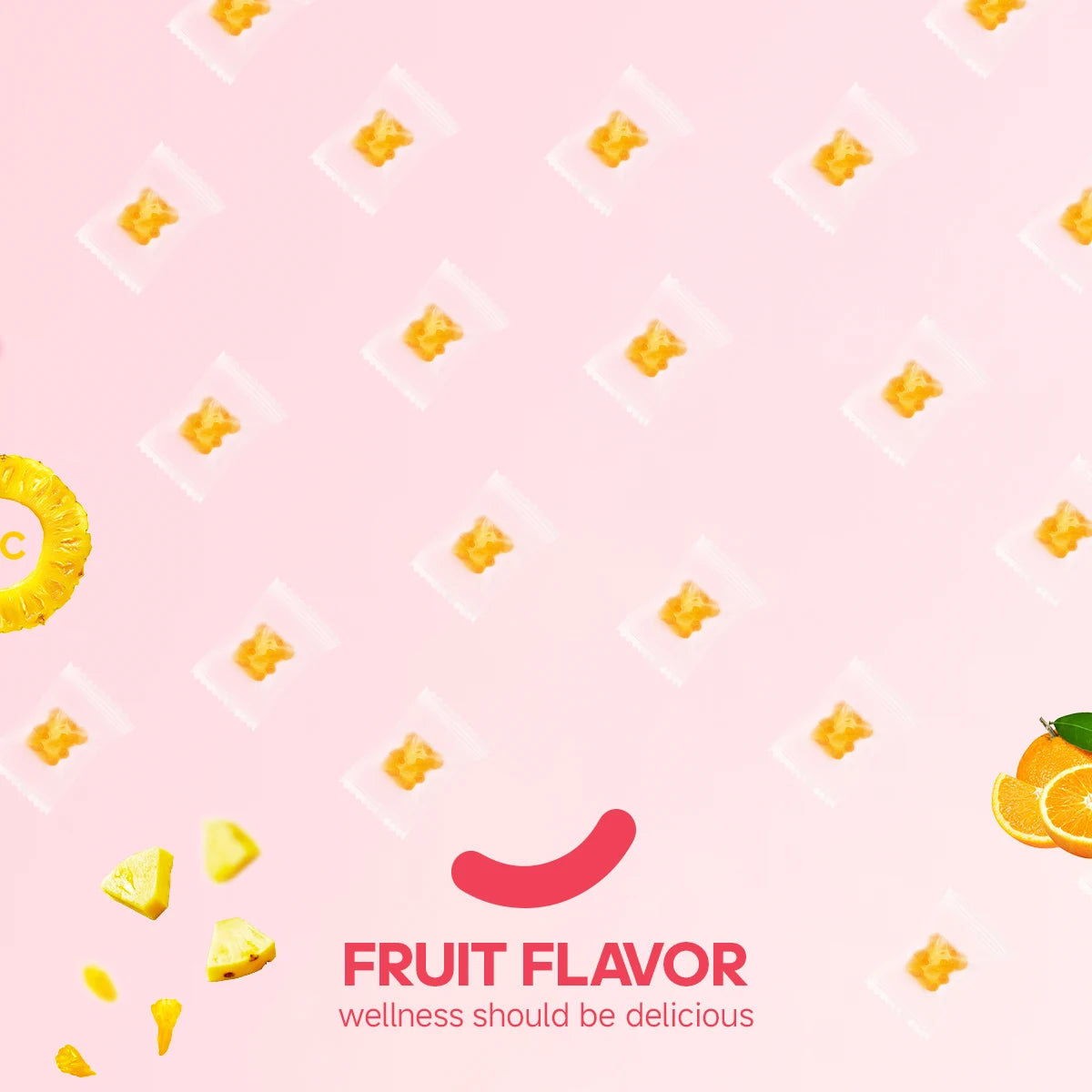 Quitmood Women Probiotics Feminine PH Balance Gummies Vitamin C Pineapple