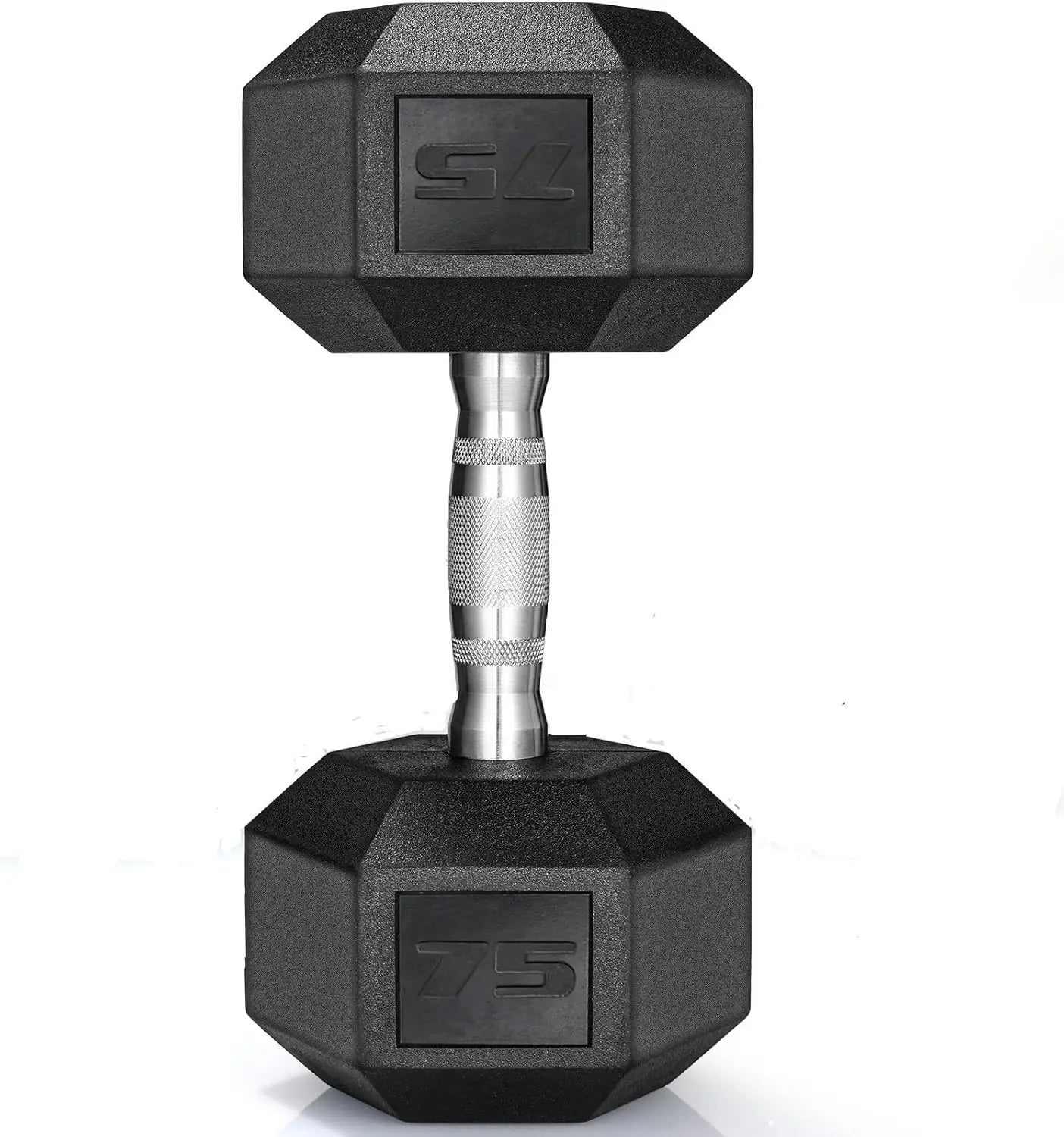 Rubber Hex Dumbbells Set 30 To 75 Pounds Cast Iron