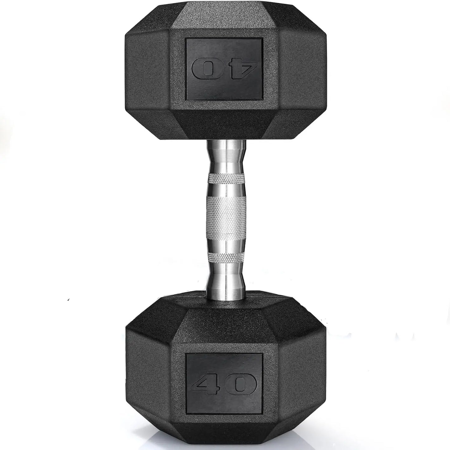 Rubber Hex Dumbbells Set 30 To 75 Pounds Cast Iron