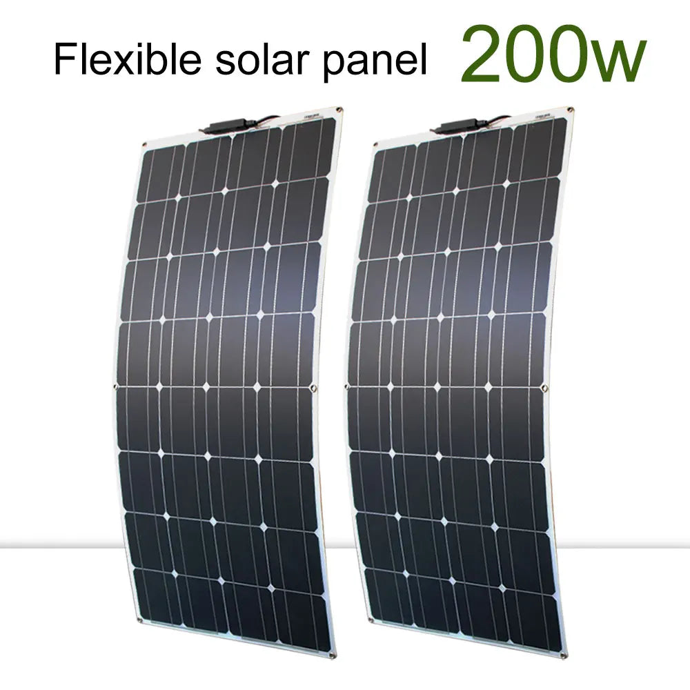 Dgsunlight Flexible Solar Panel Kit 100W 12V 24V Battery Charger