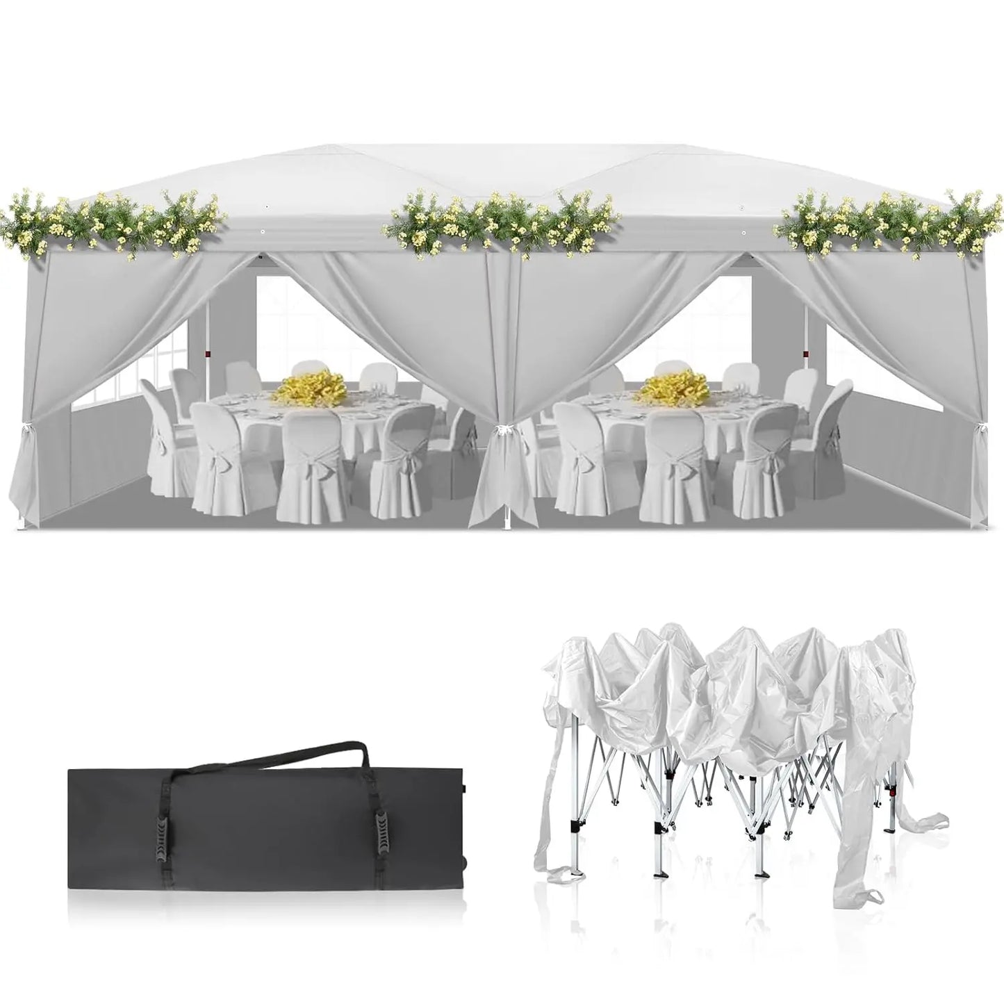 Pop Up Canopy Tent With Sidewalls Outdoor Gazebo Shelter Parties