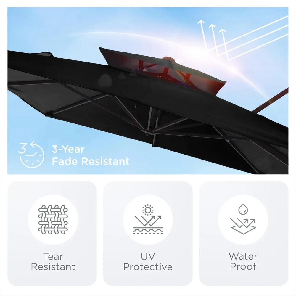 Cantilever Patio Umbrella With 360 Degree Rotation Outdoor