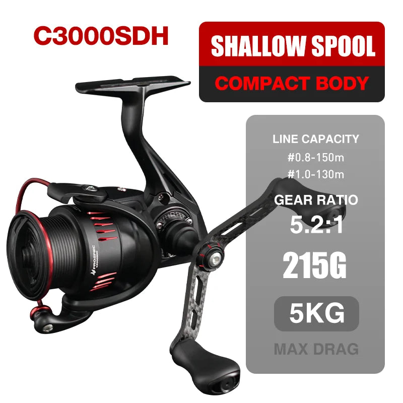SeaSir Prospec Spinning Reel P Series Ultralight Carbon Fiber
