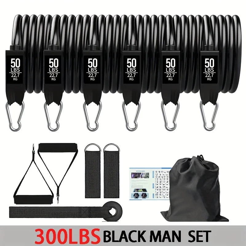 Resistance Bands Set With Door Anchor Carry Bag Ankle Straps