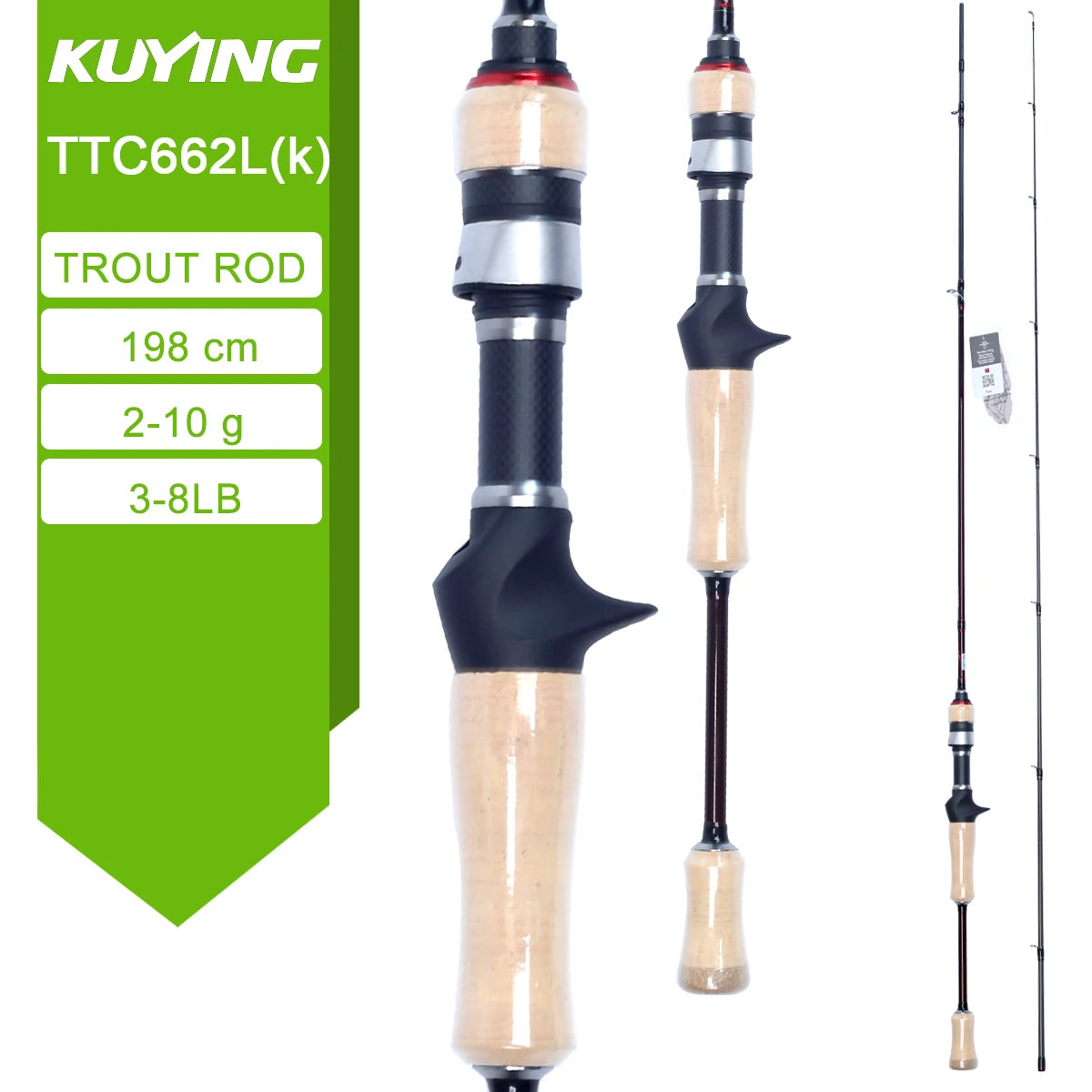 Kuying Teton Spinning Casting Rod For Lure Fishing Baitcaster