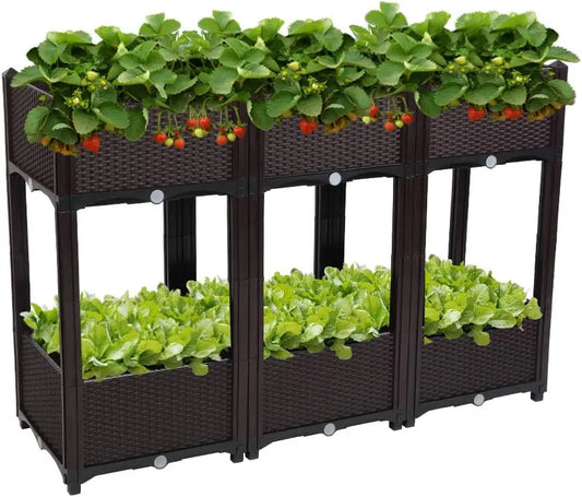 Self-Watering Raised Garden Bed Planter for Vegetables, Fruits, Flowers