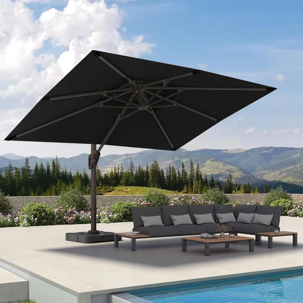 Cantilever Patio Umbrella With 360 Degree Rotation Outdoor