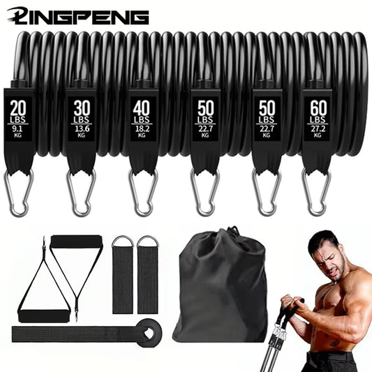 Resistance Bands Set With Door Anchor Carry Bag Ankle Straps