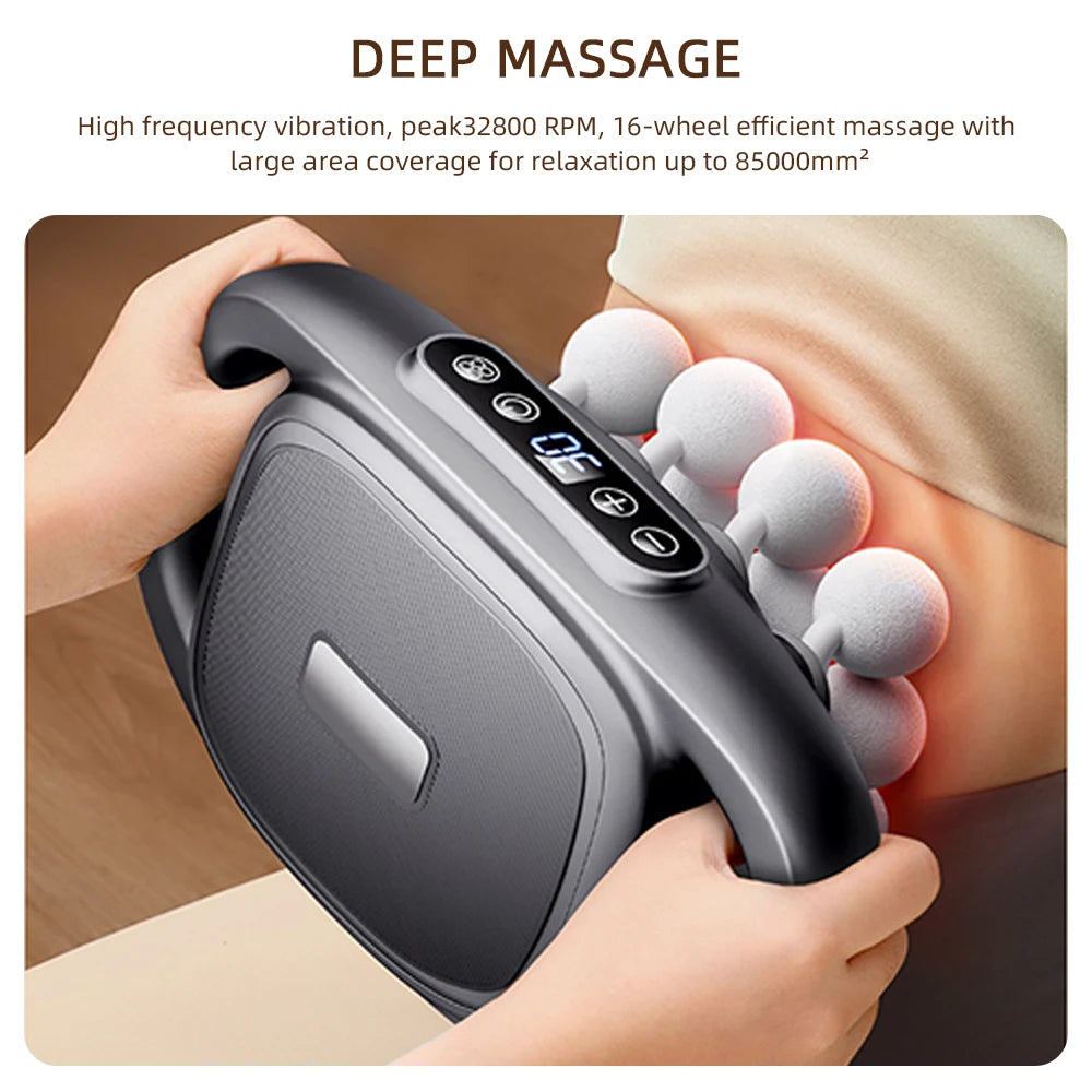 Foreverlily 16 Head Fascia Massage Gun 9 Modes Body