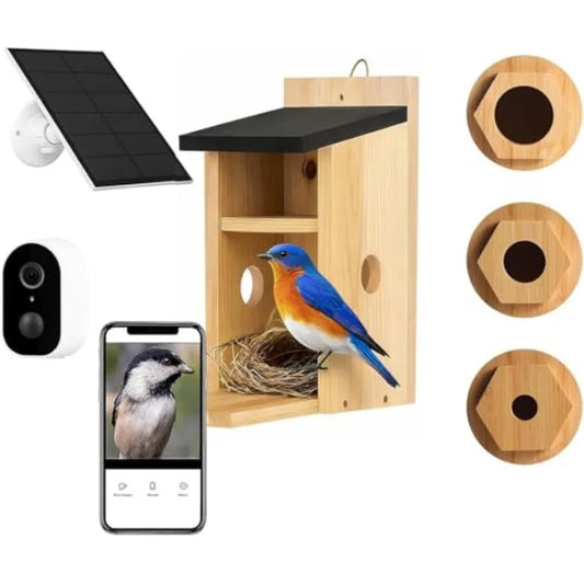 Smart Bird House With Camera Solar Powered AI Bird Feeder