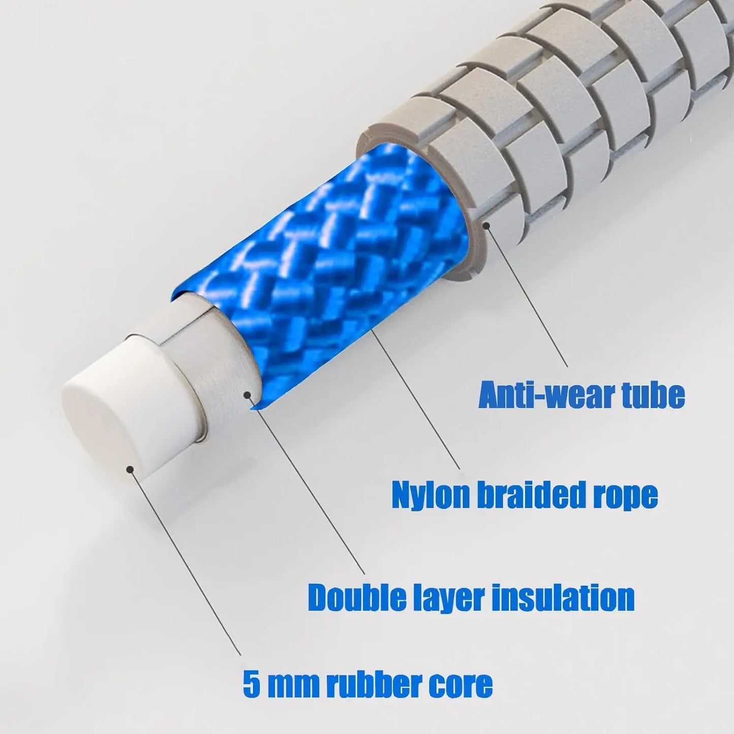 Adjustable Jump Rope For Kids And Adults With Nylon Core