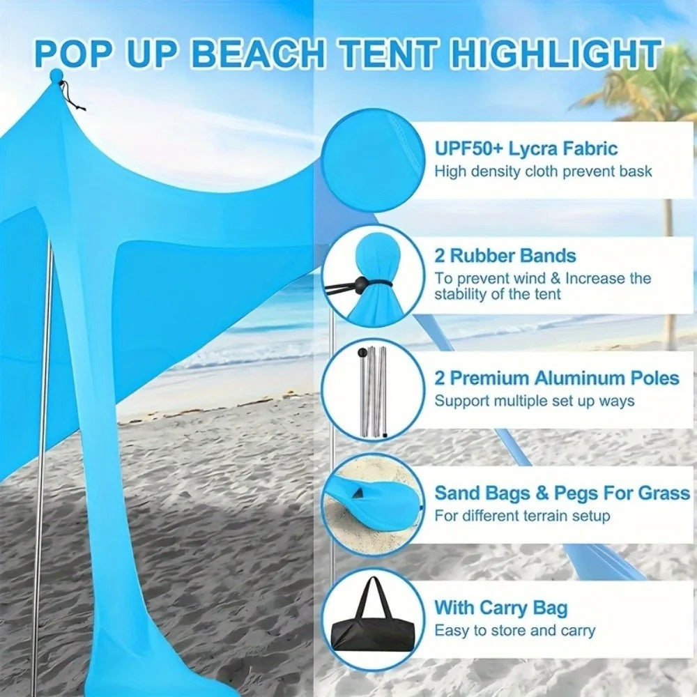 Pop Up Beach Tent Sunshade UPF50 Outdoor Shelter Camping Trips