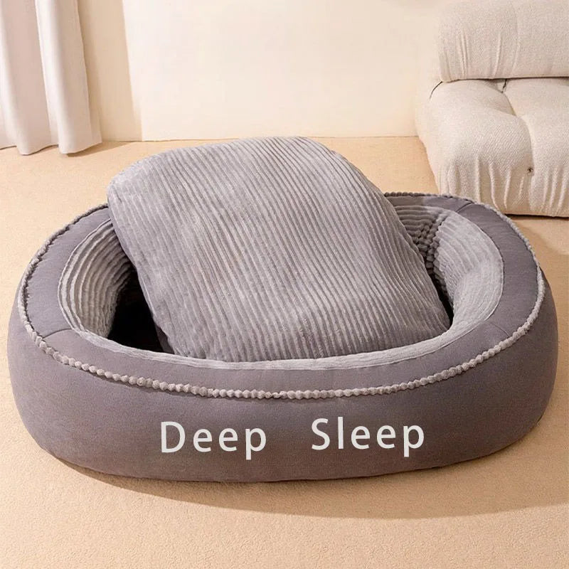 NONECN Pet Bed Donut Round Cushion For Dogs And Cats Soft Washable
