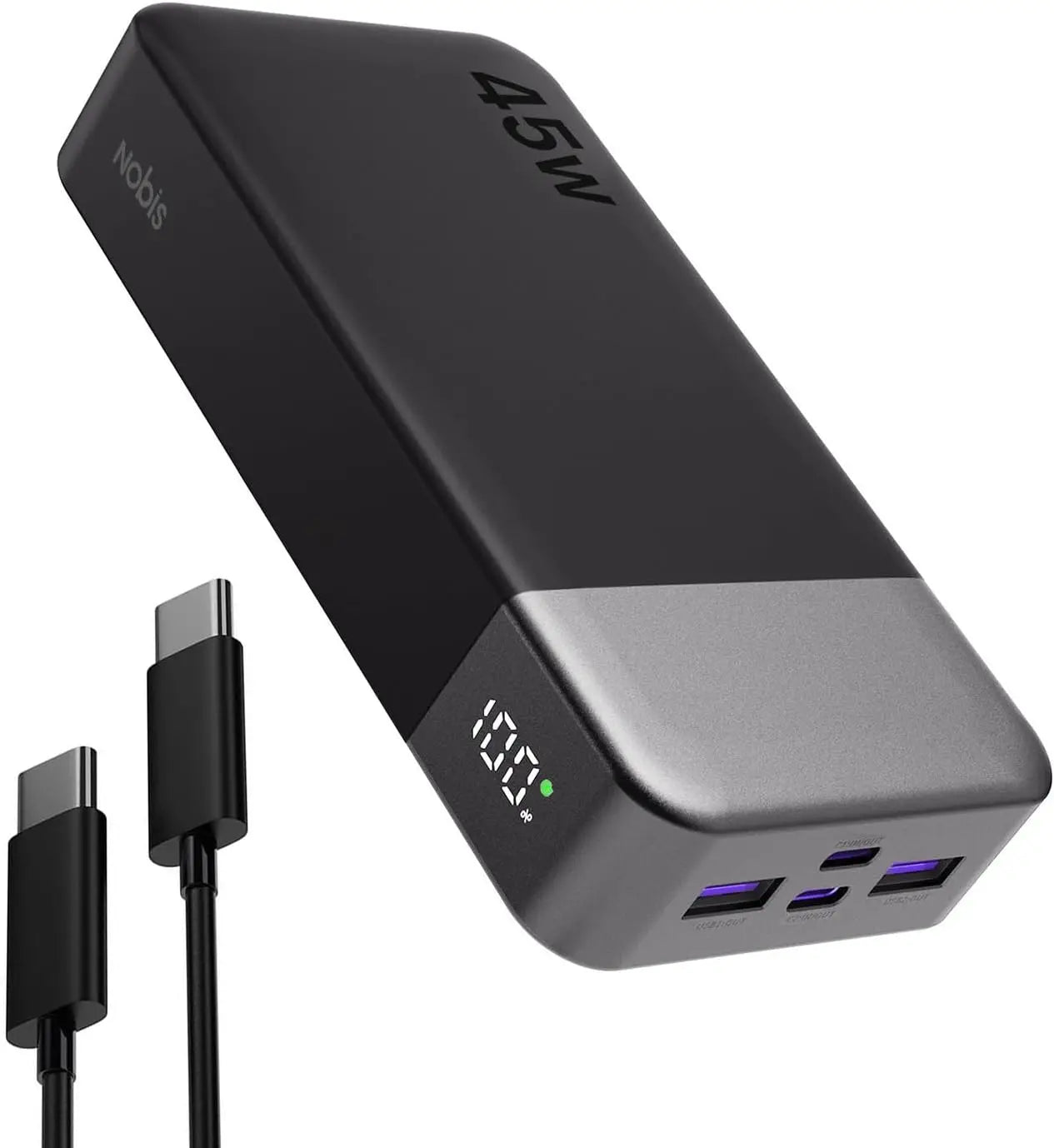20000mAh Power Bank 45W Fast Charging Portable Charger LED Display