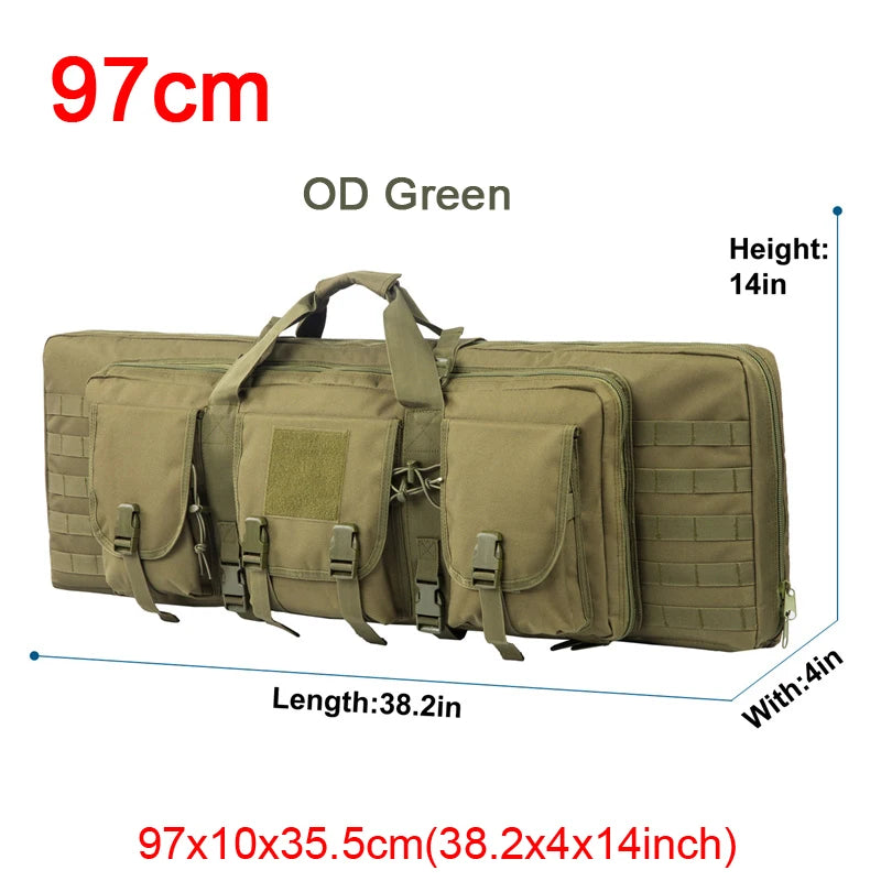 LQARMY Tactical Double Rifle Case Molle Gun Bag For Airsoft