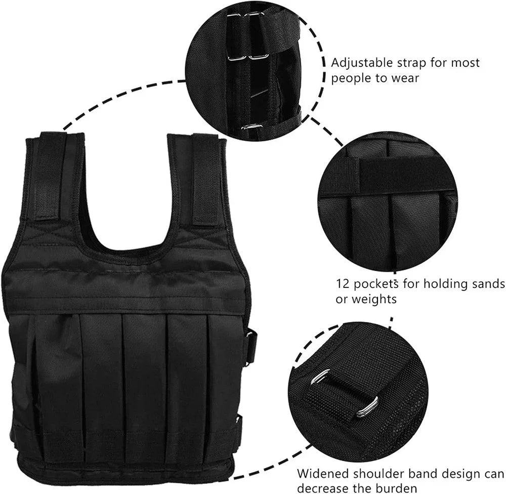 NONED Adjustable Weighted Vest For Cardio Training And Jogging