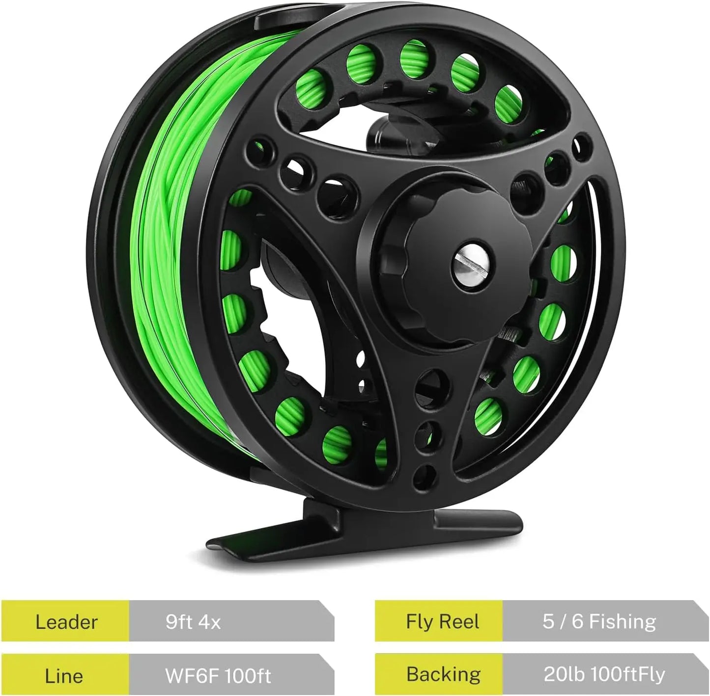 Fly Fishing Rod And Reel Combo Starter Kit With Flies