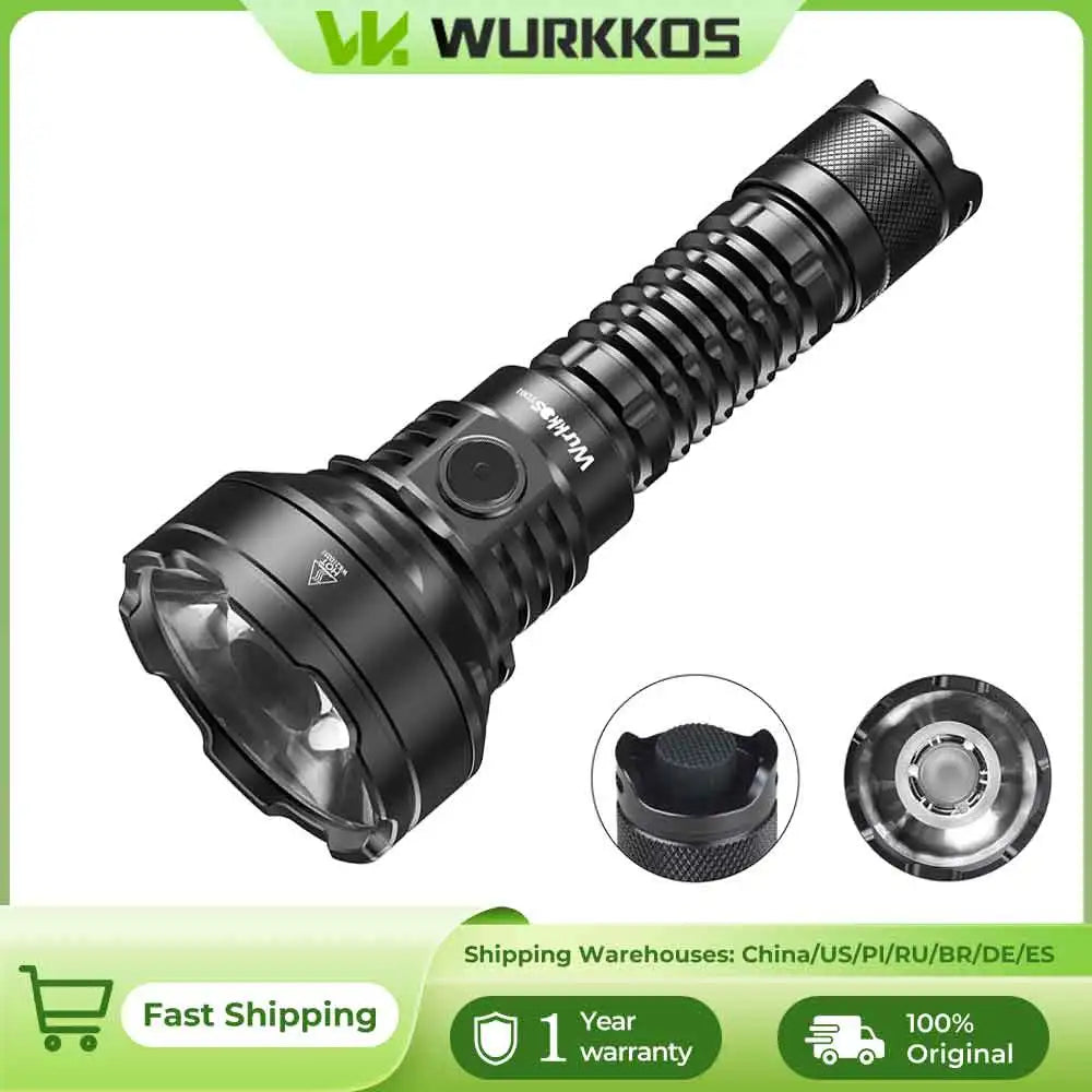 Wurkkos TD01C Tactical Flashlight USB Rechargeable 1800 Lumens