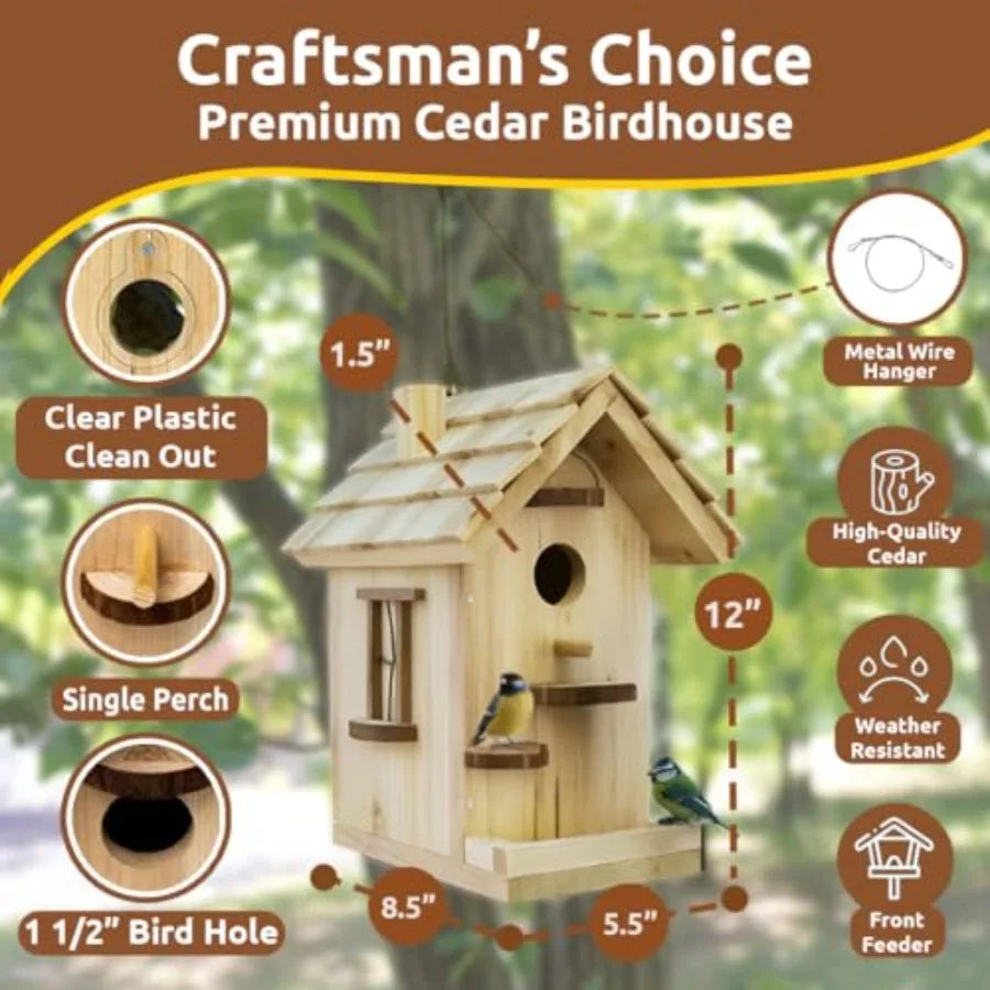 Deluxe DIY Birdhouse Bundle Cottage Style Premium Wood Kits