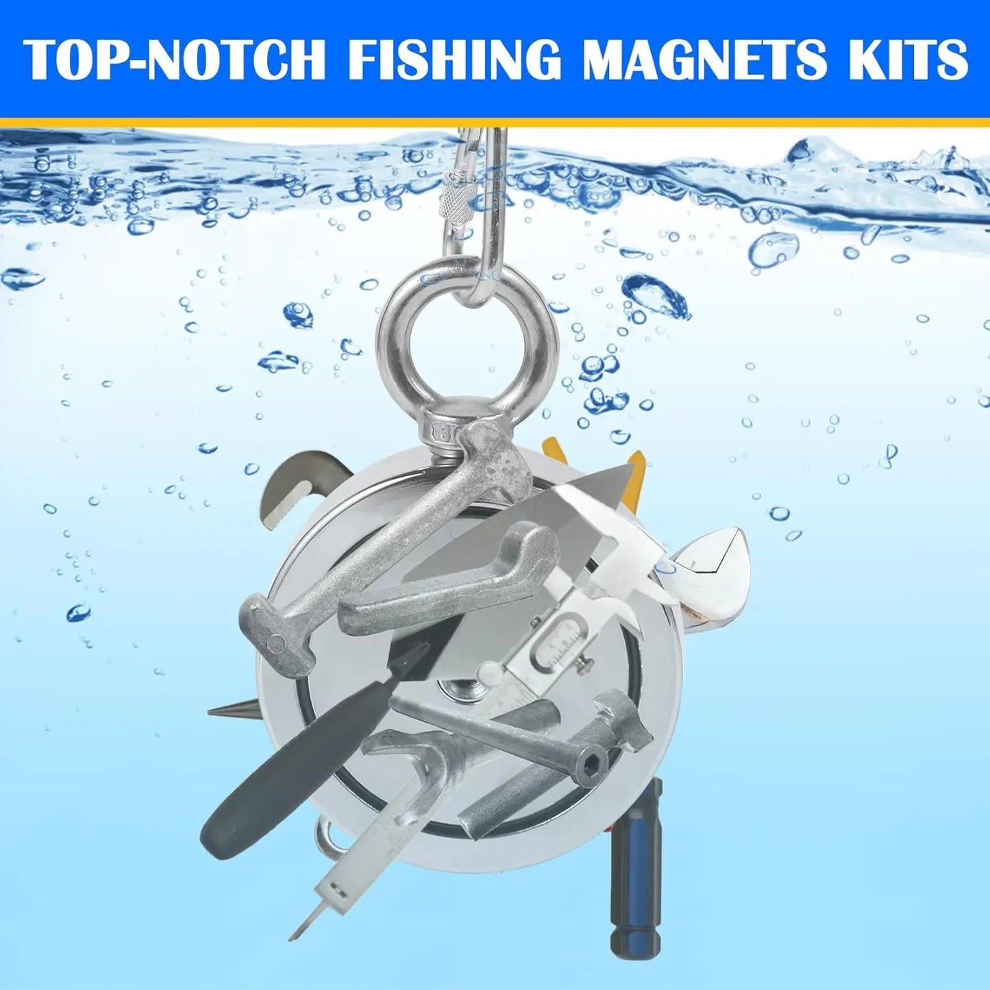 Heavy Duty Magnet Fishing Kit 2625 Lbs Pulling Power