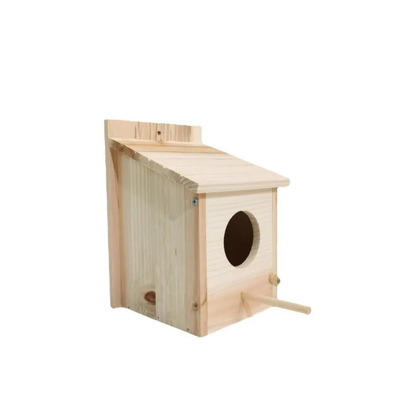 Wooden Hummingbird Nest House for Outdoor Garden Birds Feeding Ornament