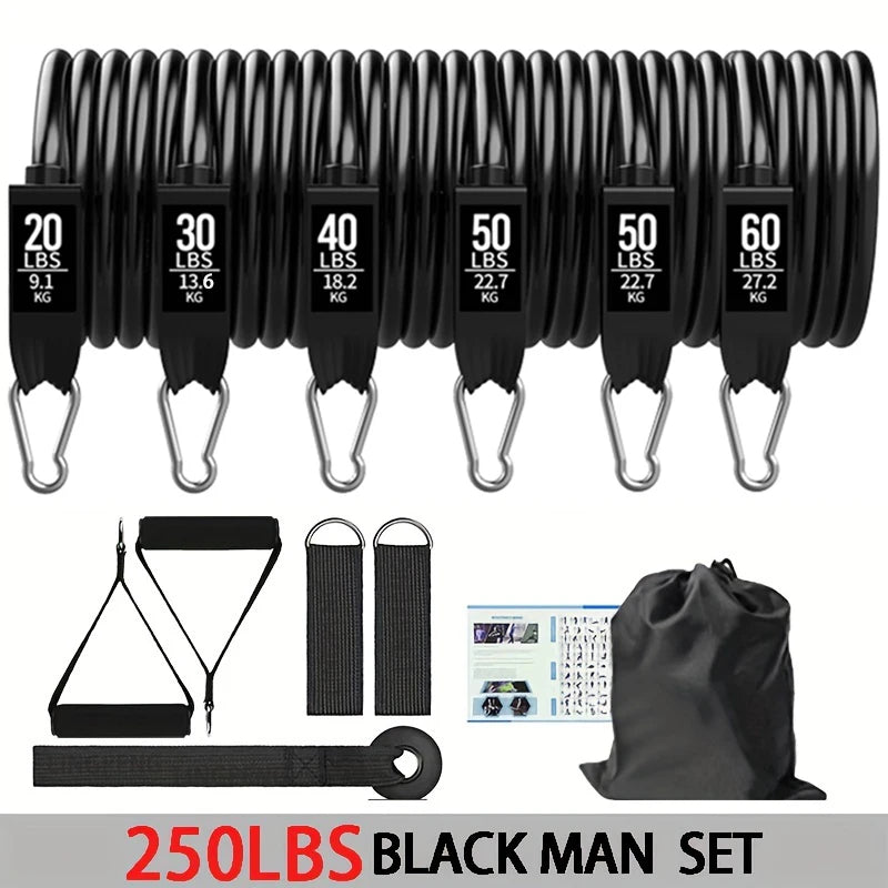 Resistance Bands Set With Door Anchor Carry Bag Ankle Straps