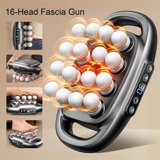 Foreverlily 16 Head Fascia Massage Gun 9 Modes Body