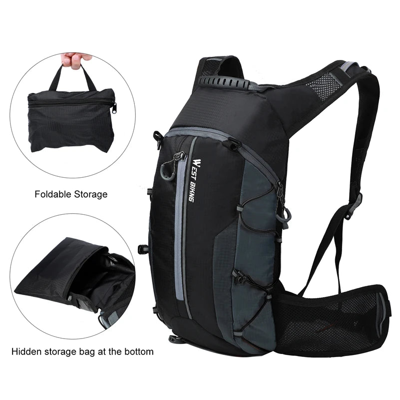 West Biking Outdoor Water Repellent Hydration Backpack For Sports