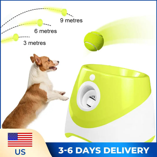 Automatic Dog Ball Launcher Dog Tennis Interactive Pet Toy