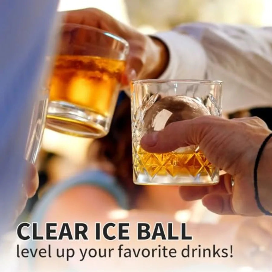 Clear Ice Ball Maker For Whiskey Circle Ice Cube Tray