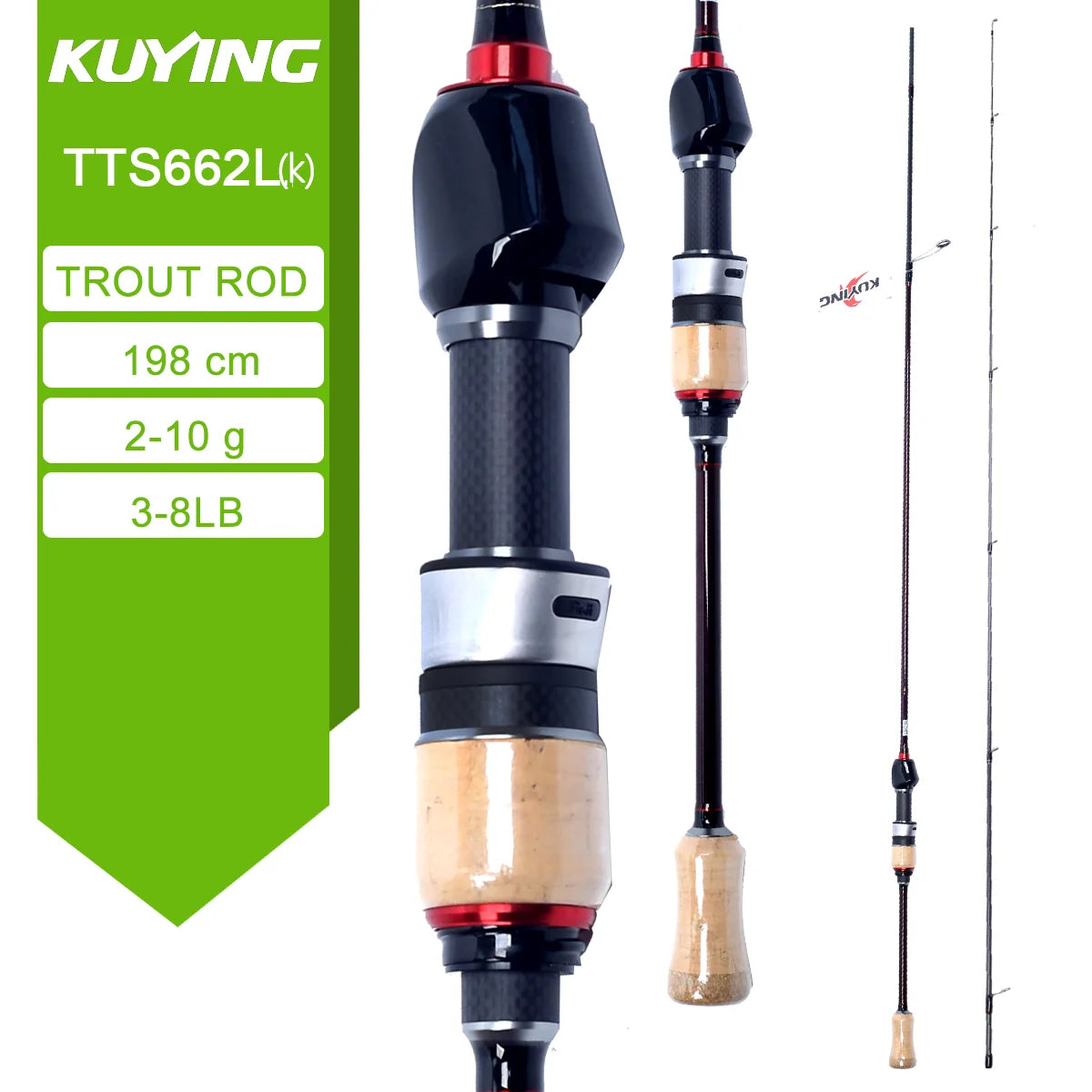 Kuying Teton Spinning Casting Rod For Lure Fishing Baitcaster