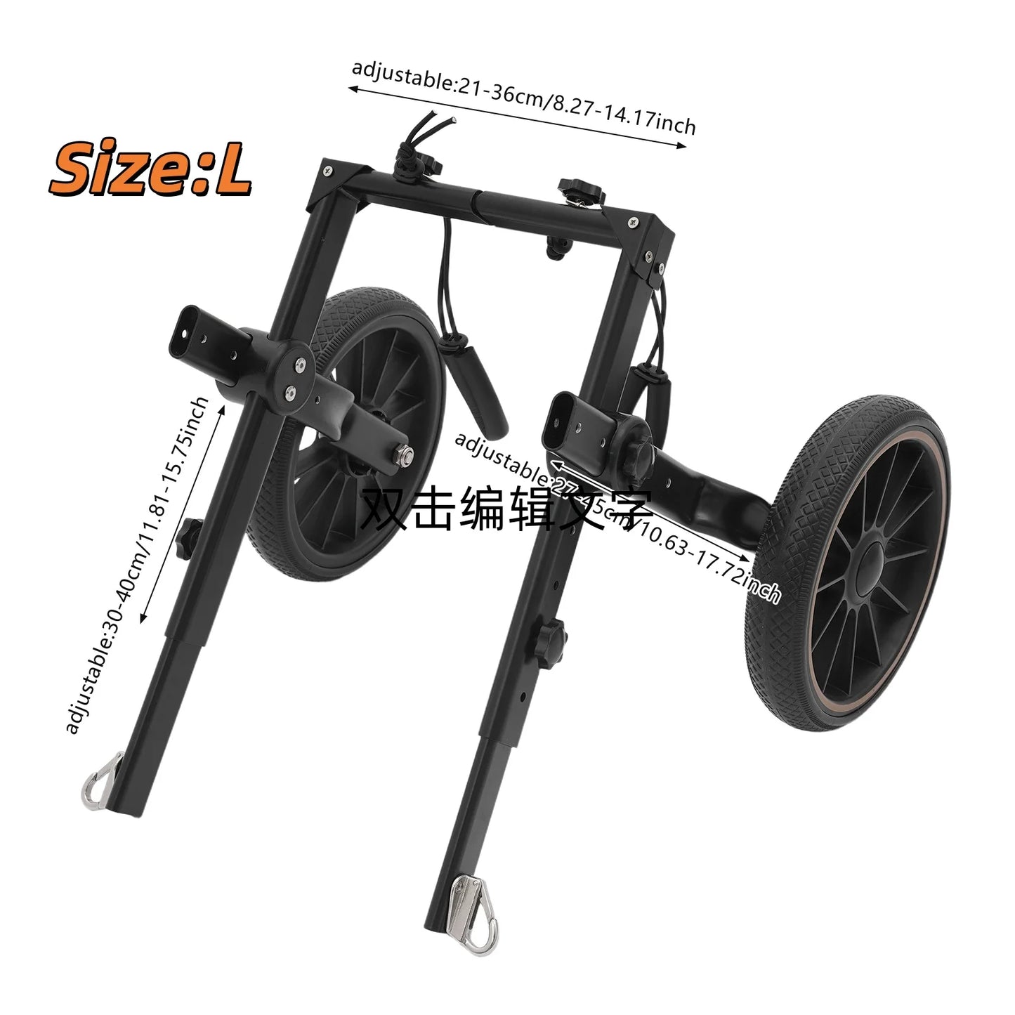 Bymaocar Adjustable Dog Trolley Wheelchair For Hind Leg Support
