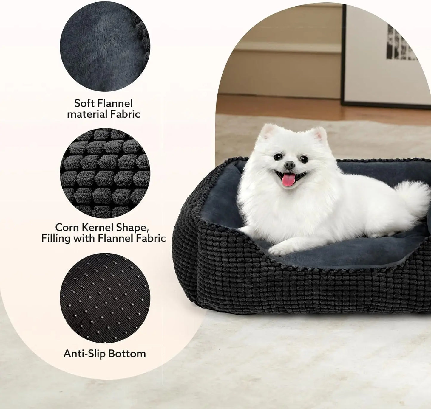 MIXJOY Orthopedic Dog Bed For Medium Dogs Washable Sofa Bed