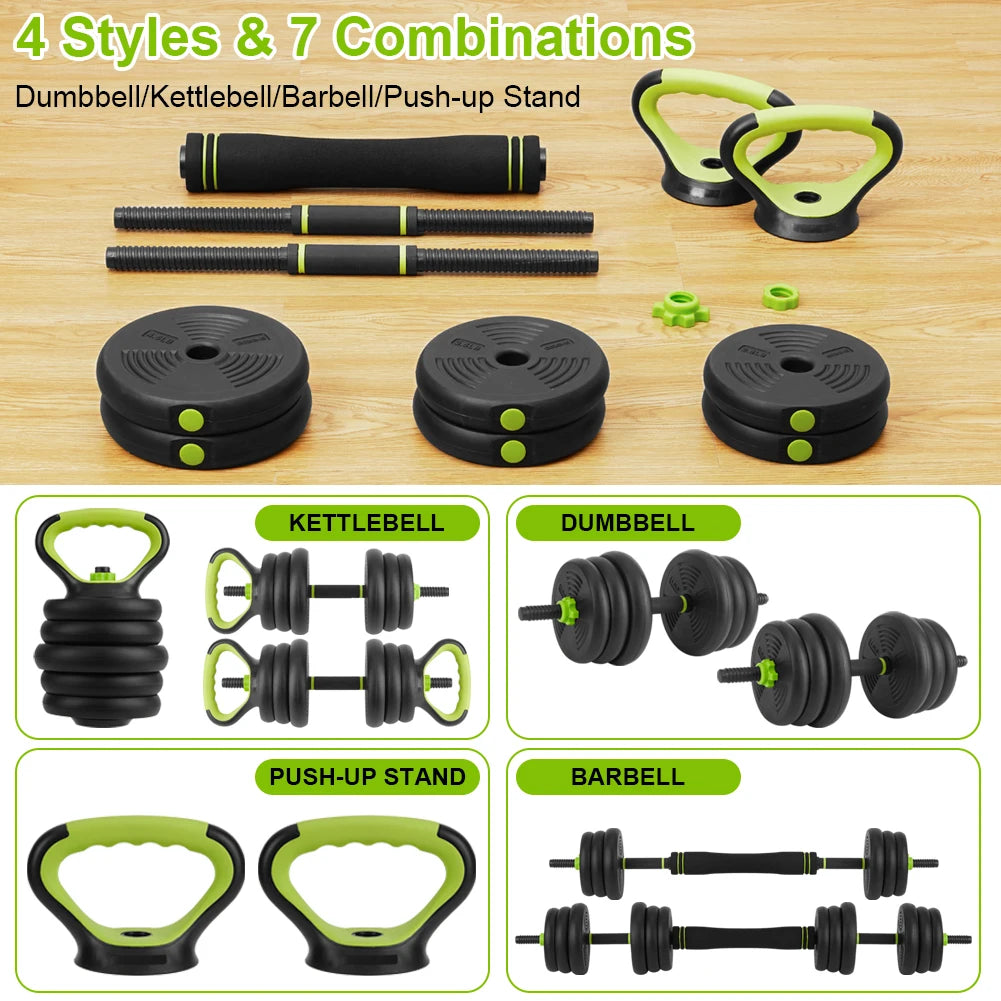 TWISTER.CK Adjustable Dumbbell Set 4 In 1 Home Gym Equipment