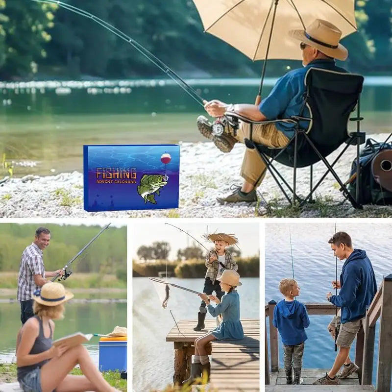 Advent Calendar Fishing Lures Kit Lake Bass Tackle
