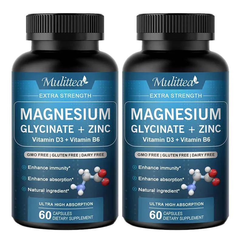 Mulittea Glycine Magnesium Zinc Vitamin D3 B6 Capsule