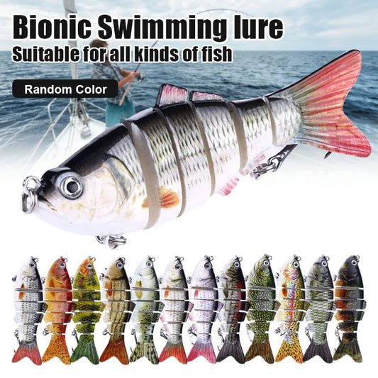 5 Pack Bionic Lures Realistic Fish Shape Fishing Bait Set