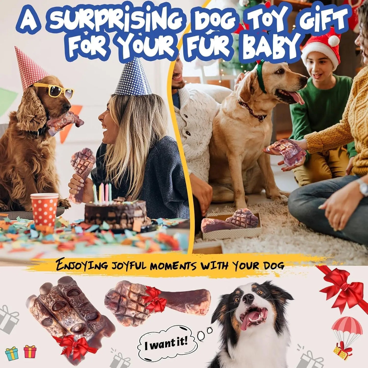 Indestructible Dog Chew Toys For Aggressive Chewers 2 Pack