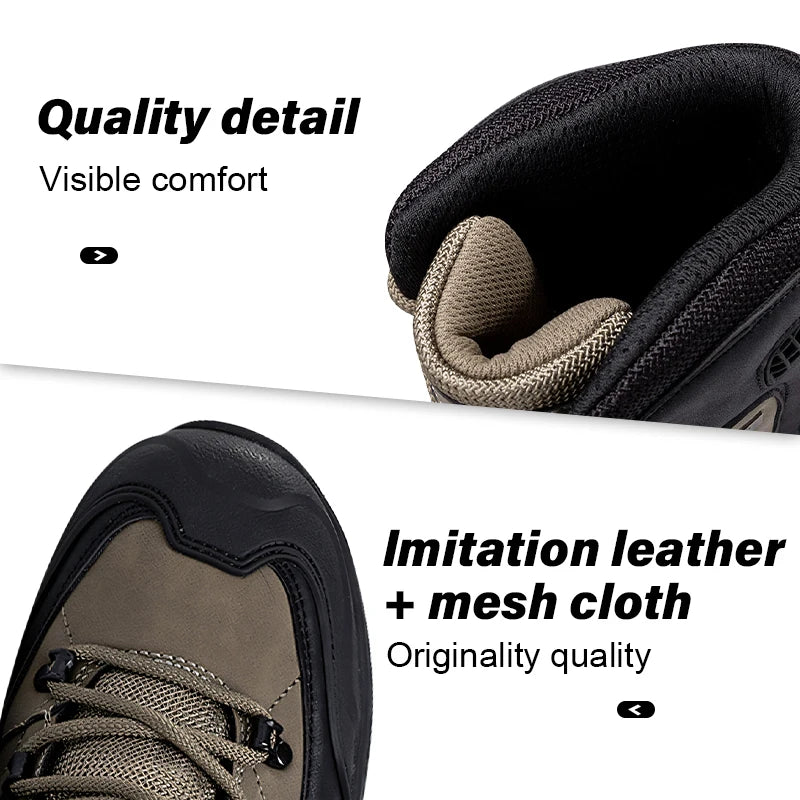 Louis KADHRCN Mens Hiking Boots Waterproof Breathable Outdoor