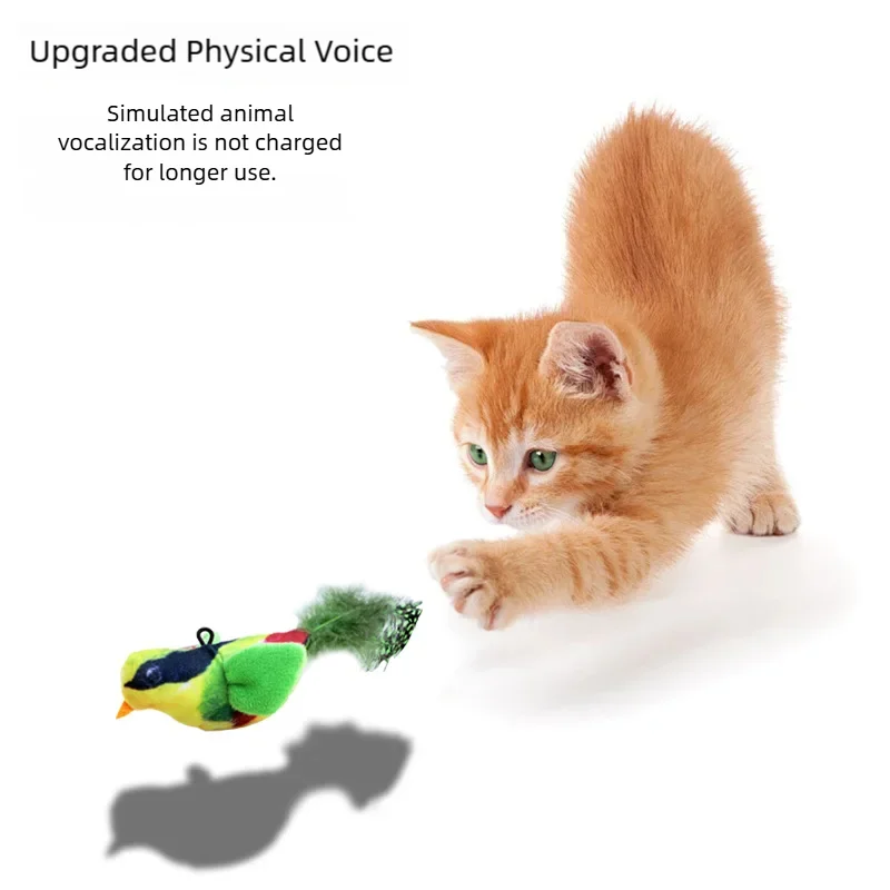 Sound Sensing Interactive Bird Cat Toy For Indoor Cats