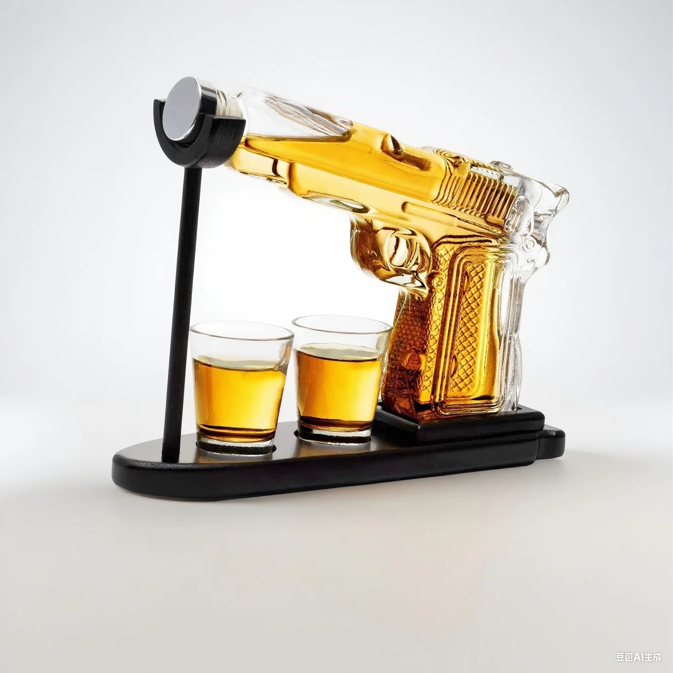 Pistol Shaped Whiskey Decanter Gift Set With Glasses Barware