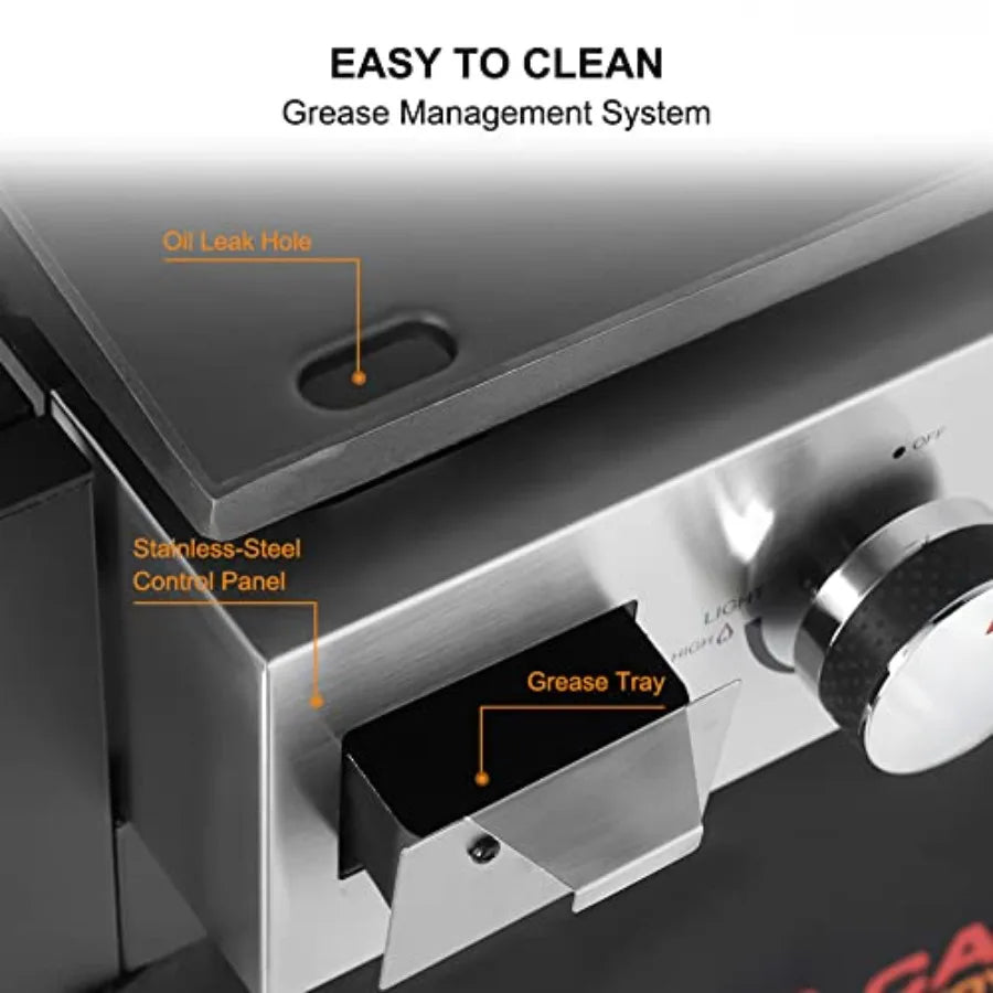 Flat Top Propane Griddle For Outdoor Cooking Station