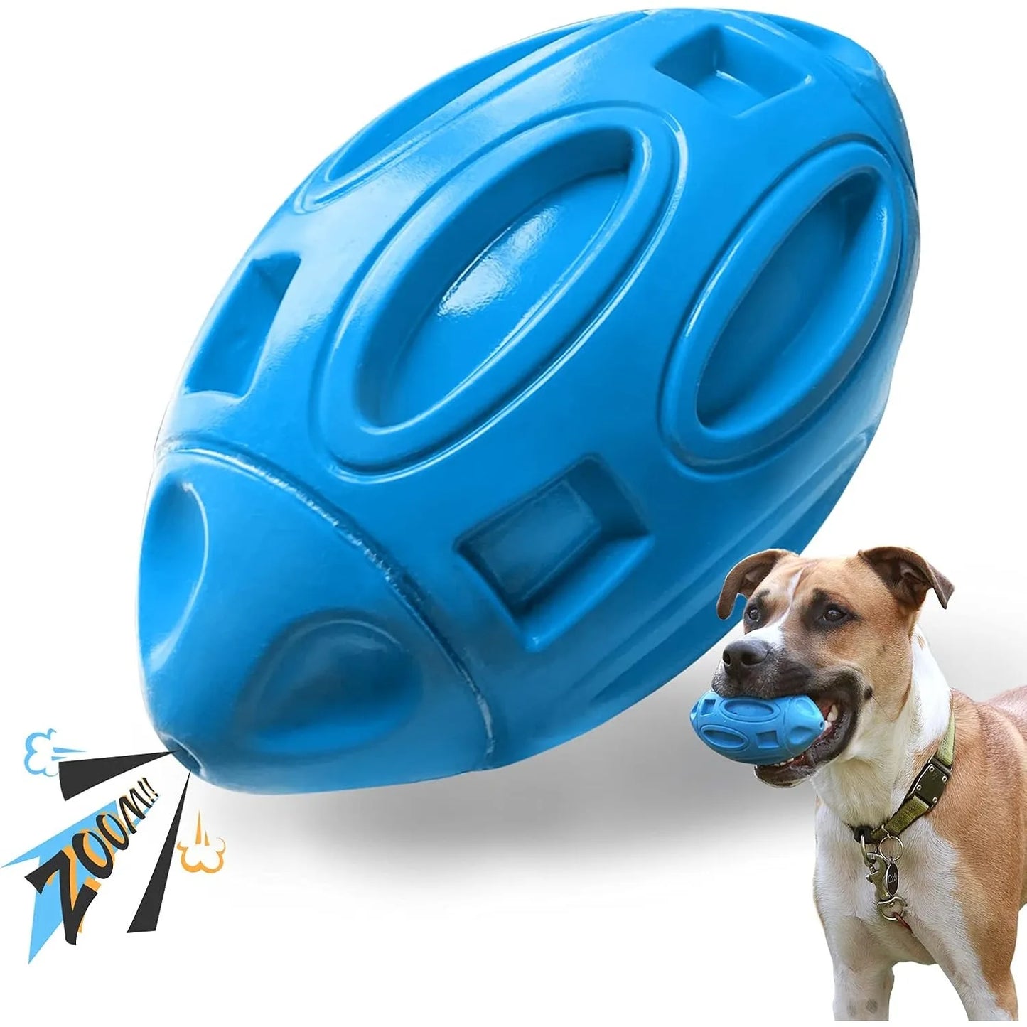 Squeaky Dog Toy Ball For Aggressive Chewers Durable Rubber