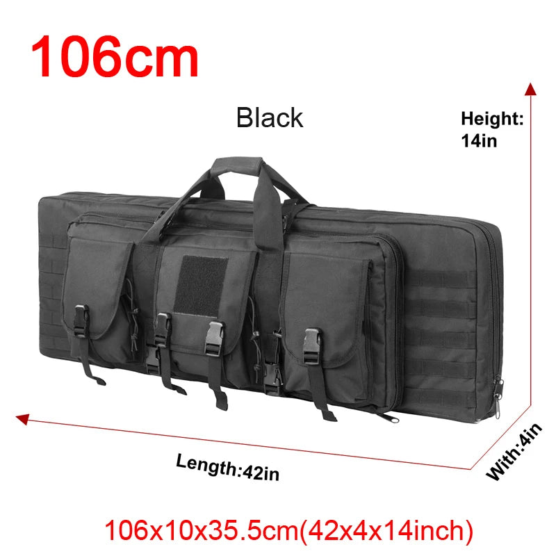LQARMY Tactical Double Rifle Case Molle Gun Bag For Airsoft