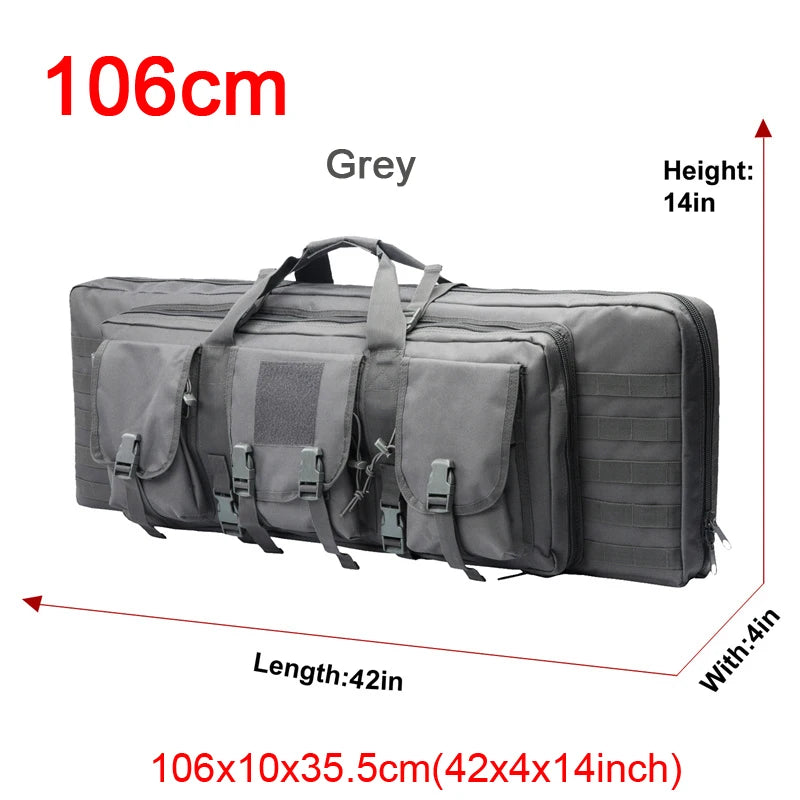 LQARMY Tactical Double Rifle Case Molle Gun Bag For Airsoft